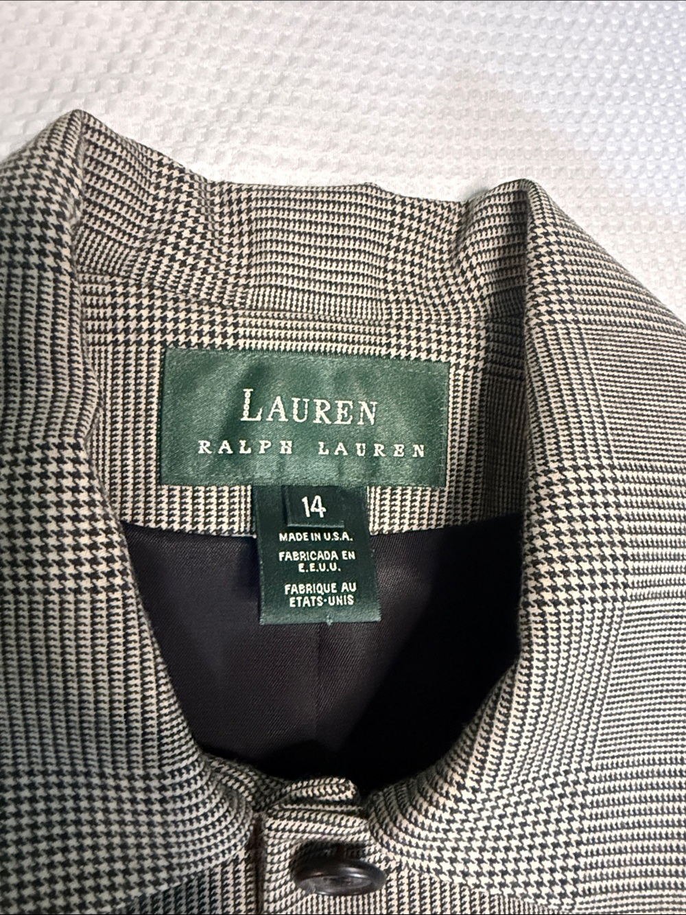 Lauren Ralph Lauren Brown Plaid Button-Up Jacket - Picture 2 of 5